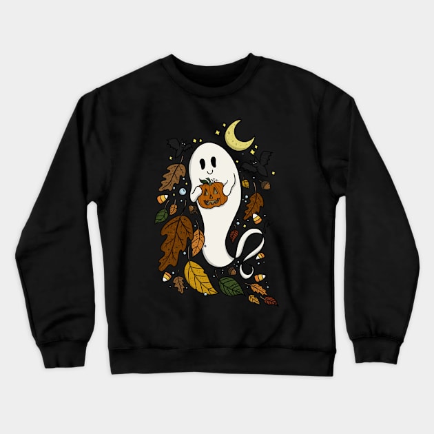 Halloween Ghostie Crewneck Sweatshirt by MoonstoneandMyth